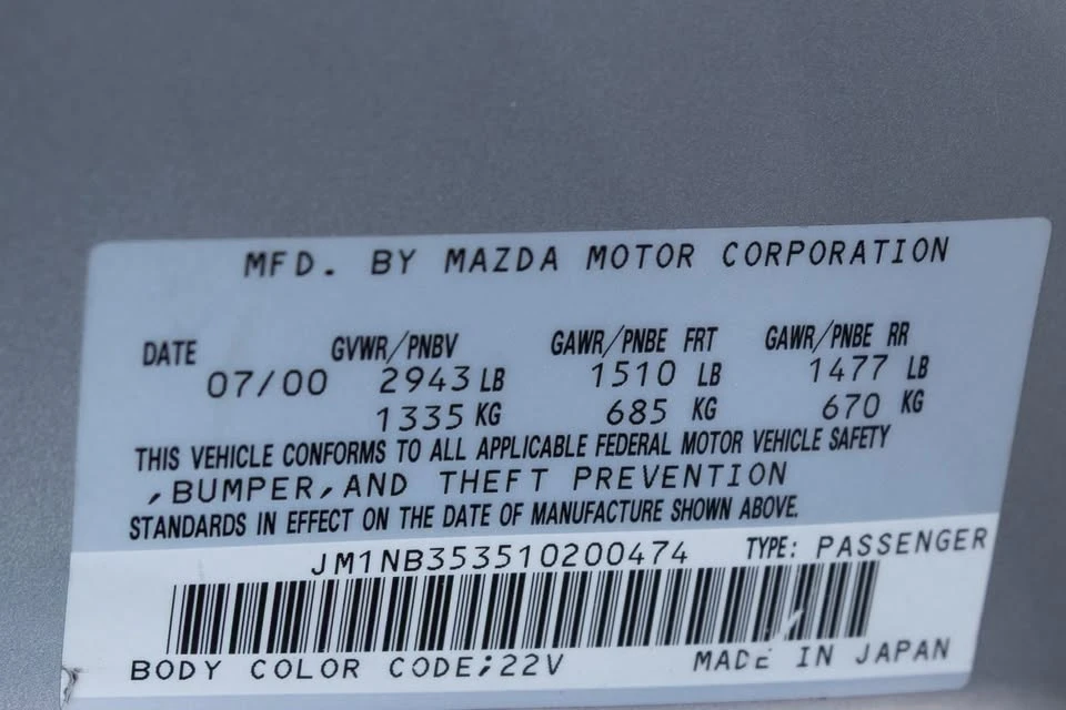 2001 Mazda NB MX-5 Miata - Image 12 of 18