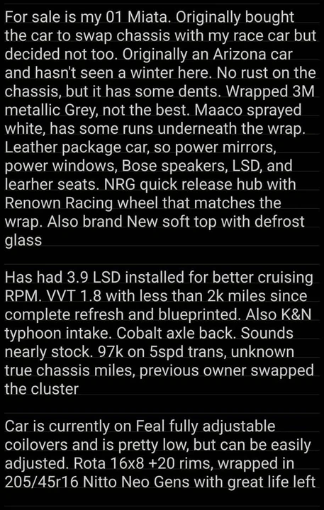 2001 Mazda NB MX-5 Miata - Image 13 of 15