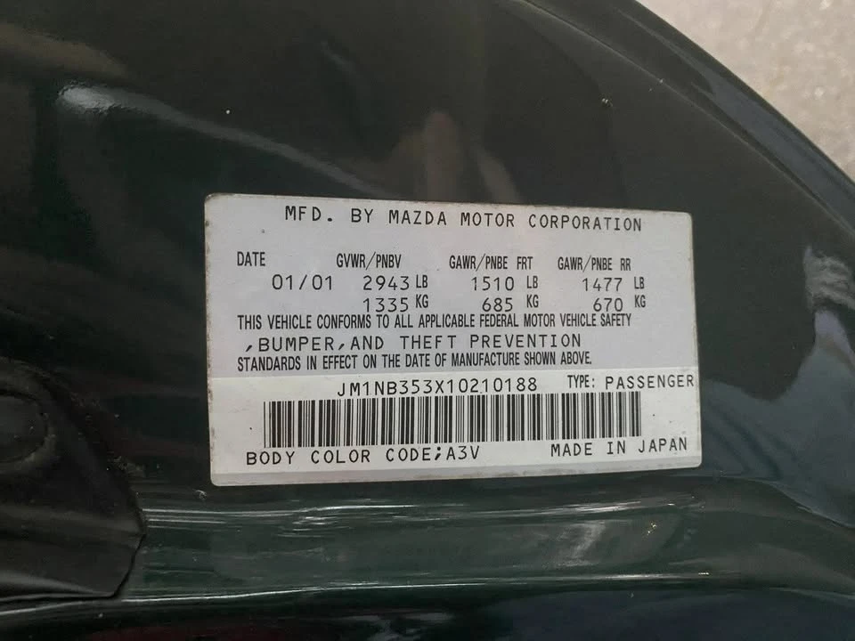 2001 Mazda NB MX-5 Miata - Image 5 of 5