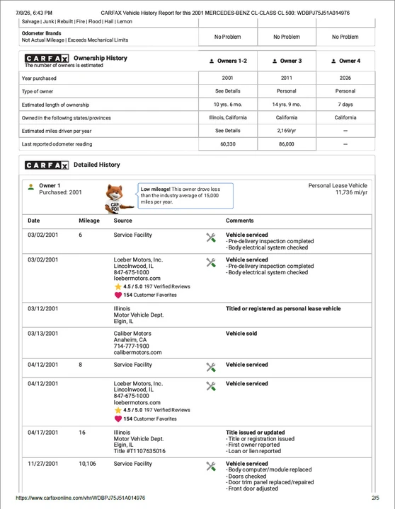 2001 Mercedes-Benz C215 CL-Class - Image 13 of 18