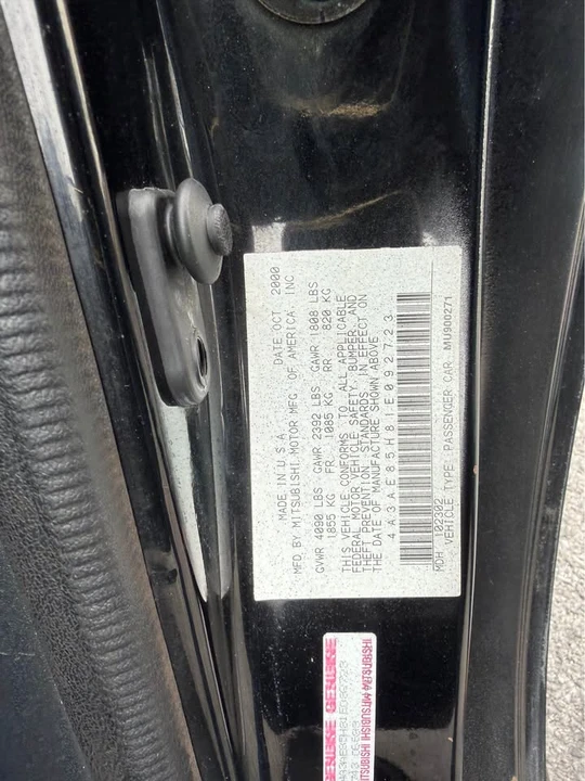 2001 Mitsubishi Eclipse 3rd Gen - Image 12 of 12
