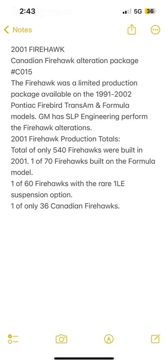 2001 Pontiac Firebird 4th Gen - Image 7 of 8