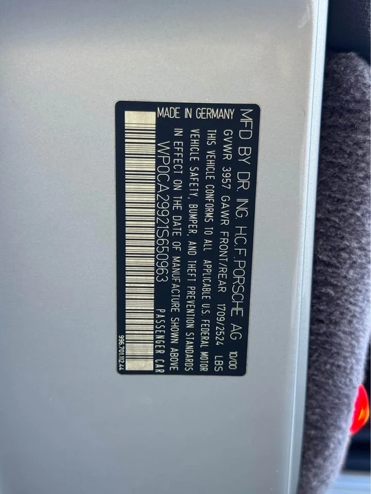 2001 Porsche 996 Carrera - Image 14 of 20