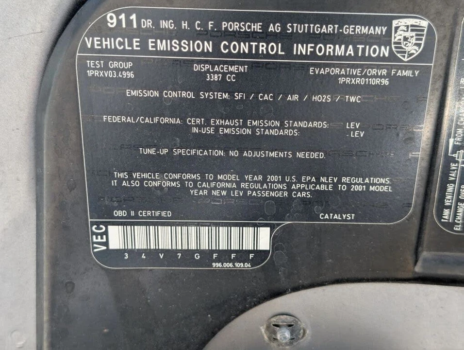 2001 Porsche 996 Carrera 4 - Image 21 of 21