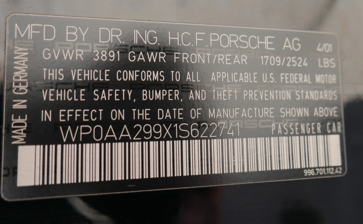 2001 Porsche 996 Carrera - Image 7 of 31