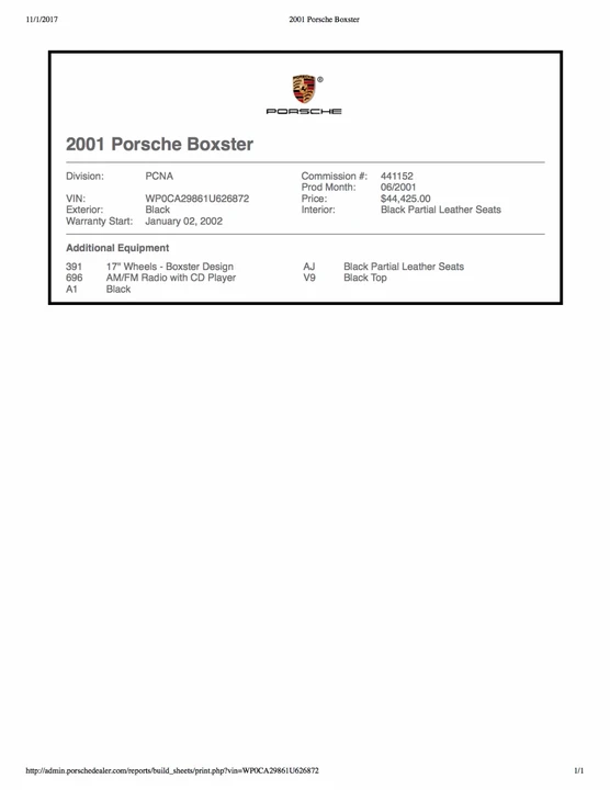 2001 Porsche 986 Boxster - Image 27 of 28