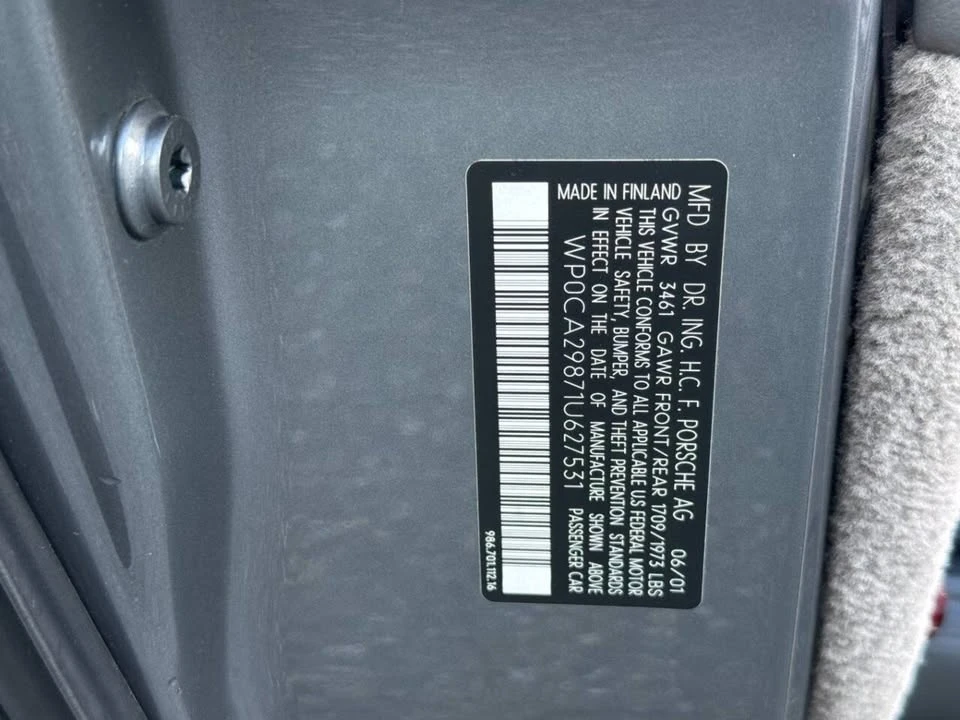 2001 Porsche 986 Boxster - Image 15 of 20
