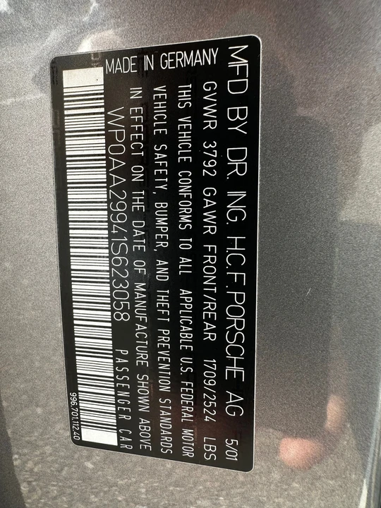 2001 Porsche 996 Carrera - Image 26 of 29