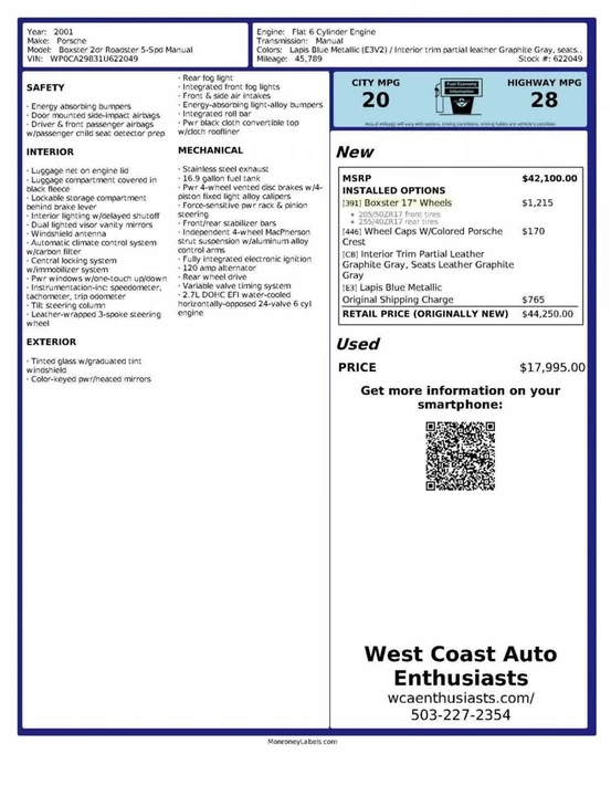 2001 Porsche 986 Boxster - Image 3 of 19