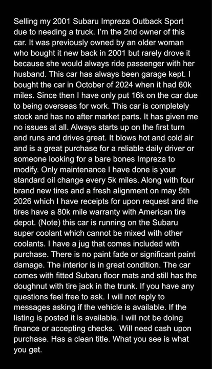 2001 Subaru Impreza 2nd Gen - Image 16 of 16