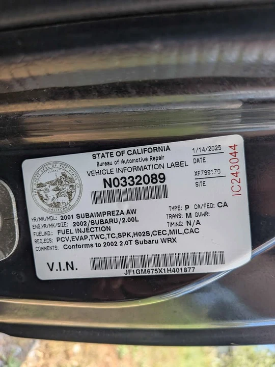2001 Subaru Impreza 1st Gen - Image 14 of 14