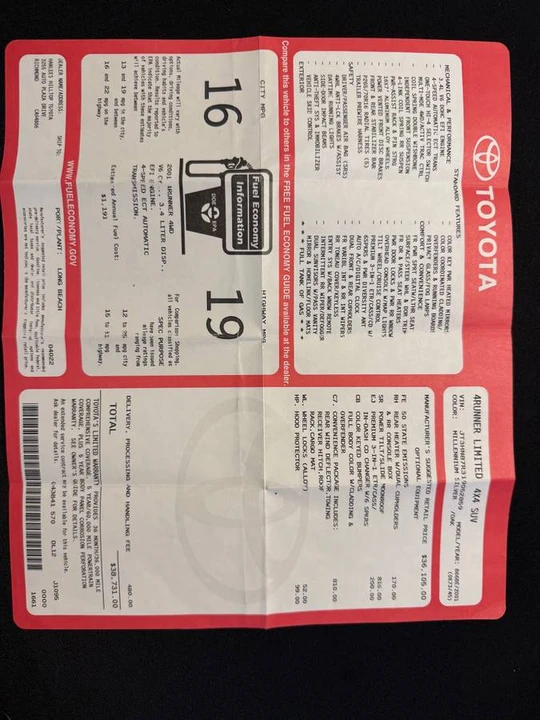 2001 Toyota 4Runner 3rd Gen - Image 10 of 10