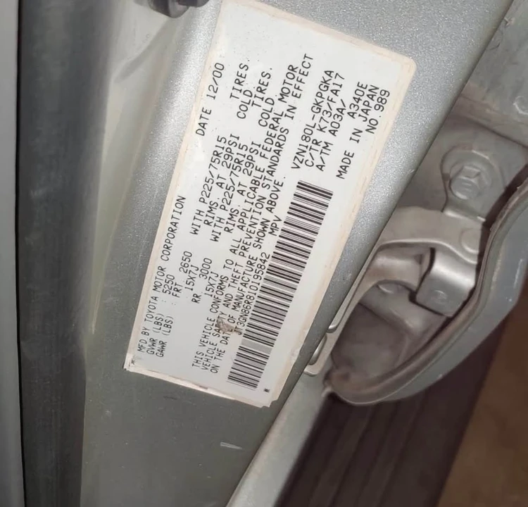 2001 Toyota 4Runner 3rd Gen - Image 2 of 3