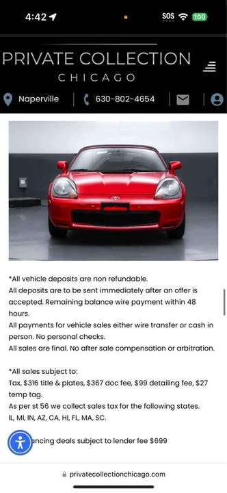 2001 Toyota MR2 Spyder/MR-S - Image 15 of 17