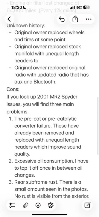 2001 Toyota MR2 Spyder/MR-S - Image 9 of 11