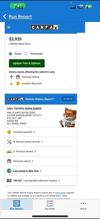 2001 Toyota Highlander - Image 12 of 12