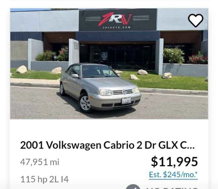2001 Volkswagen Golf Cabrio Mk3 - Image 8 of 12