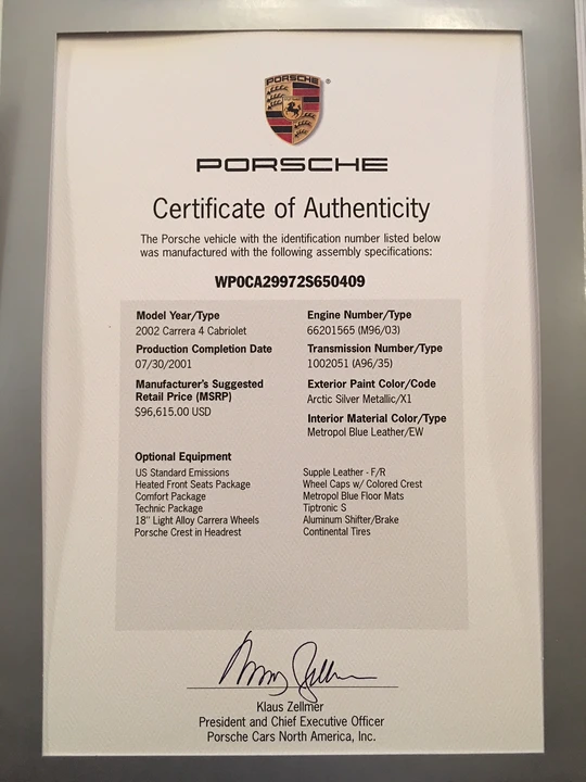 2002 Porsche 996 Carrera 4 - Image 7 of 7