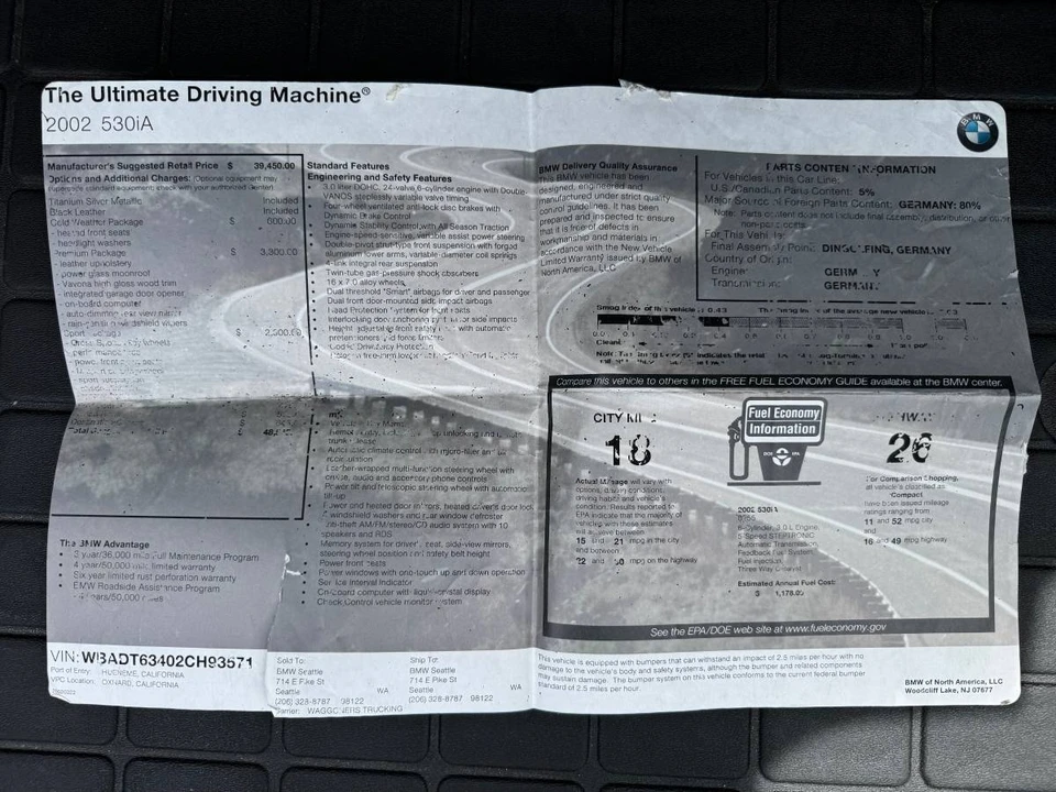 2002 BMW E39 5 Series - Image 24 of 24