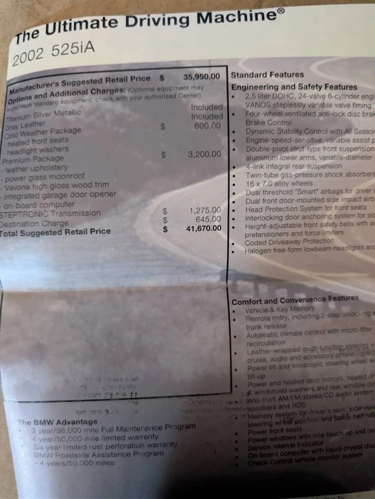 2002 BMW E39 5 Series - Image 21 of 21