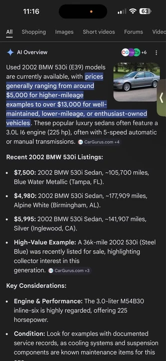 2002 BMW E39 5 Series - Image 5 of 5