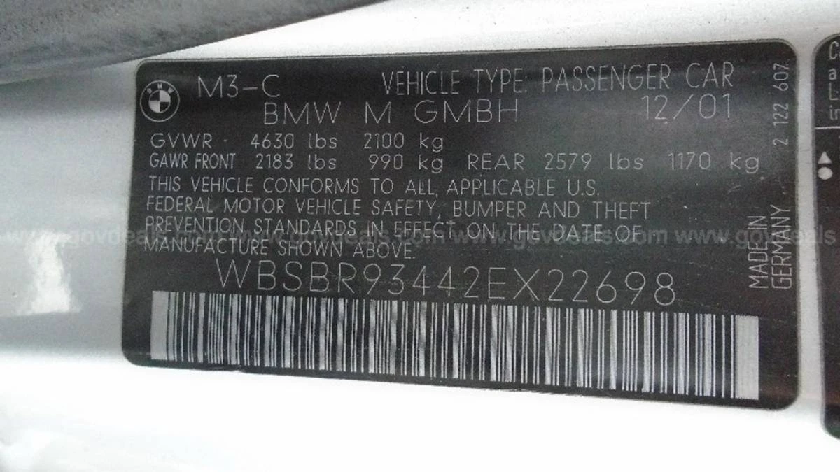 2002 BMW E46 M3 - Image 6 of 11