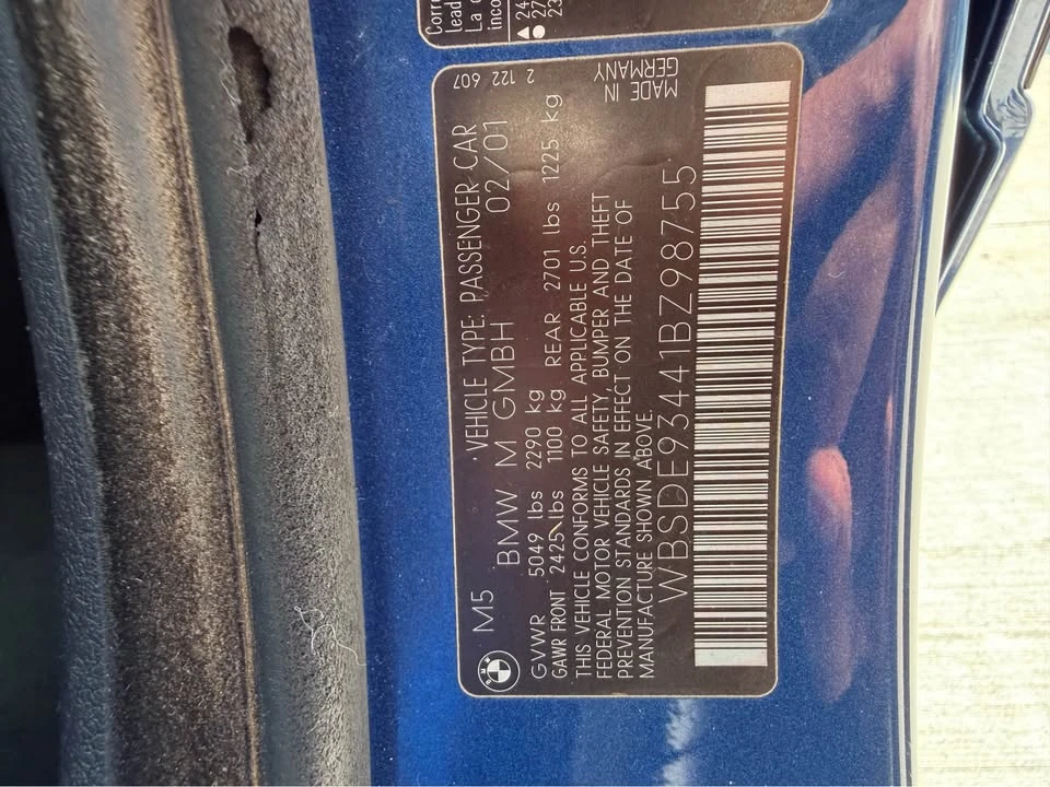 2002 BMW E39 M5 - Image 15 of 20