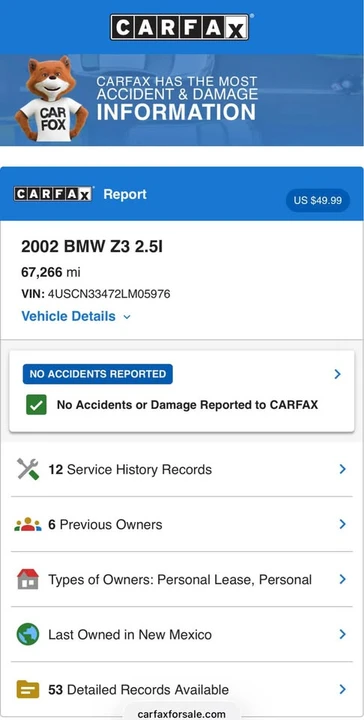 2002 BMW Z3 Roadster - Image 19 of 20