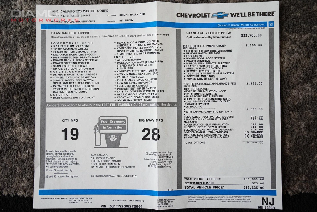 2002 Chevrolet Camaro SS 4th Gen - Image 22 of 24