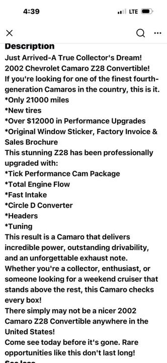 2002 Chevrolet Camaro SS 4th Gen - Image 11 of 15