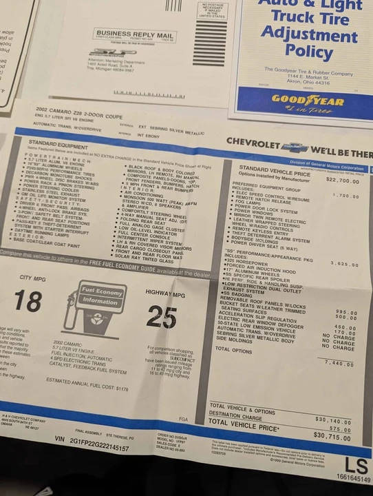 2002 Chevrolet Camaro SS 4th Gen - Image 12 of 14