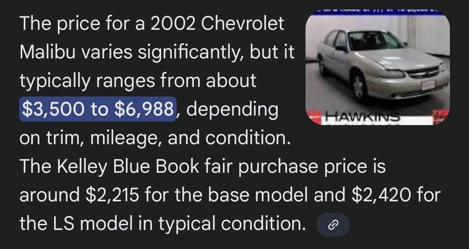 2002 Chevrolet Malibu - Image 4 of 4