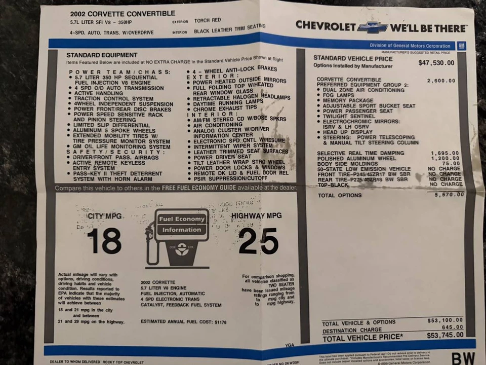 2002 Chevrolet Corvette C5 - Image 13 of 13