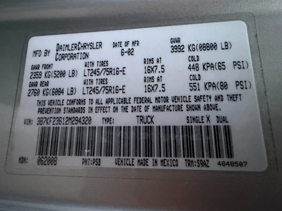 2002 Dodge Ram 3rd Gen - Image 20 of 21