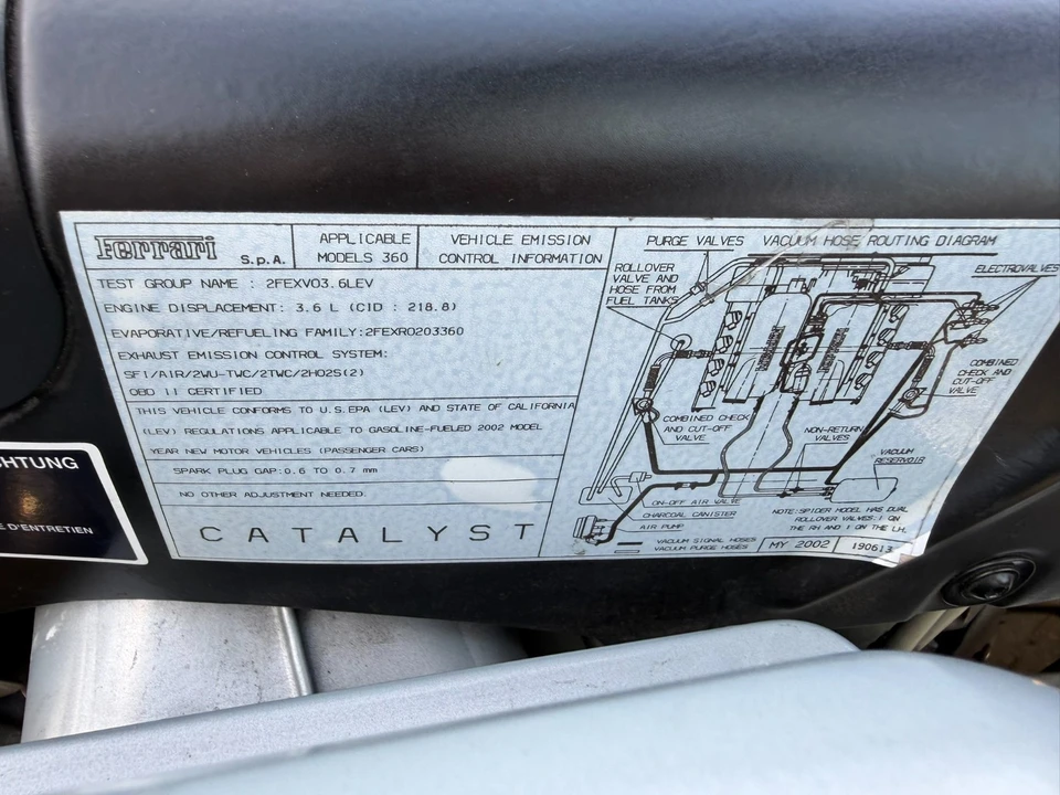 2002 Ferrari 360 Spider - Image 27 of 28