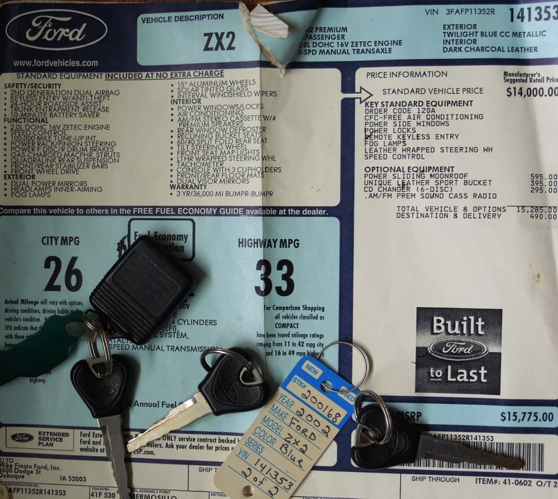 2002 Ford Escort (North America) - Image 18 of 20