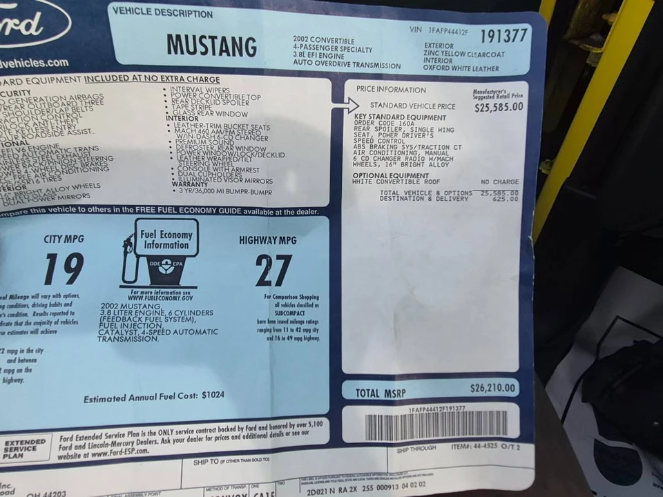 2002 Ford SN95 Mustang - Image 22 of 22