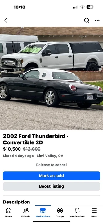 2002 Ford Thunderbird 11th Gen - Image 3 of 7