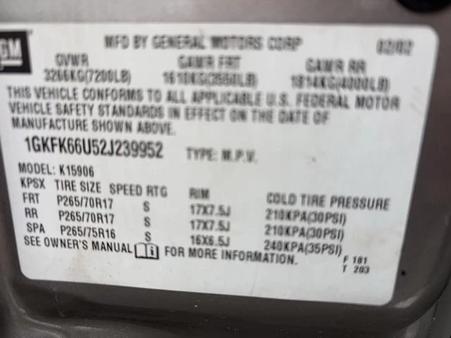 2002 GMC Yukon 2nd Gen - Image 14 of 21