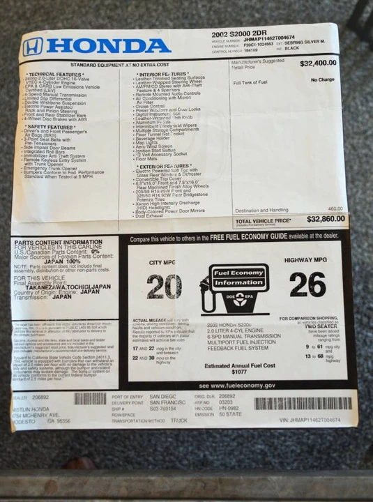 2002 Honda AP1 S2000 - Image 6 of 24