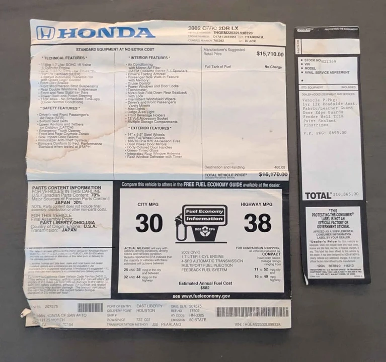 2002 Honda Civic 7th Gen - Image 14 of 16