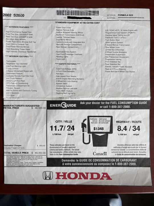 2002 Honda AP1 S2000 - Image 11 of 11