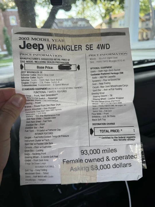 2002 Jeep TJ Wrangler - Image 9 of 12