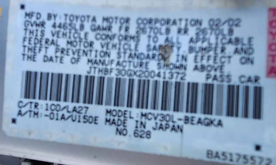 2002 Lexus ES 3rd Gen - Image 18 of 18