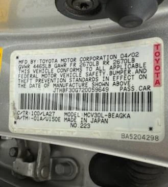 2002 Lexus ES 4th Gen - Image 10 of 10