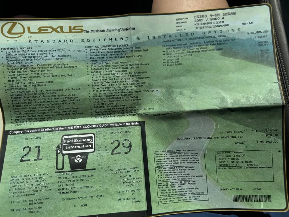 2002 Lexus ES 4th Gen - Image 19 of 20