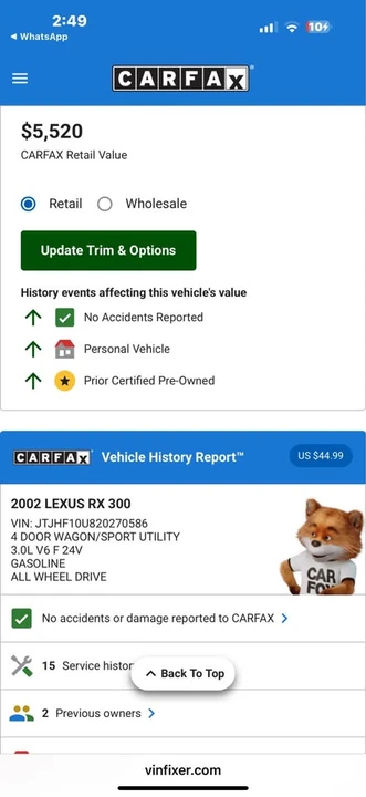 2002 Lexus RX 1st Gen - Image 15 of 17