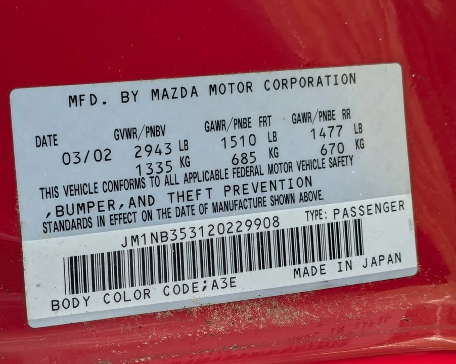 2002 Mazda NB MX-5 Miata - Image 12 of 12