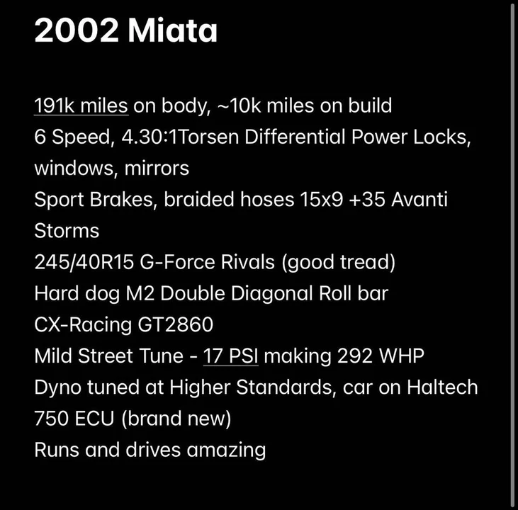 2002 Mazda NB MX-5 Miata - Image 4 of 7
