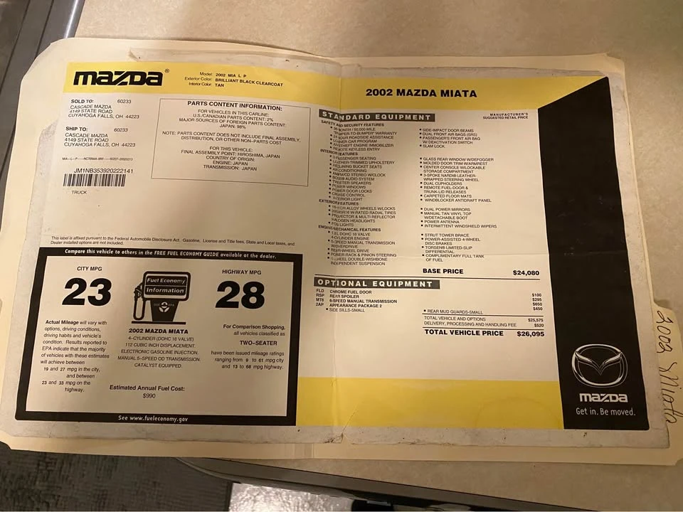 2002 Mazda NB MX-5 Miata - Image 14 of 14